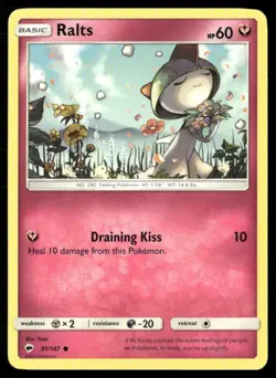 2017 Sun & Moon - Burning Shadows Ralts Basic/Common #91 - Image 1
