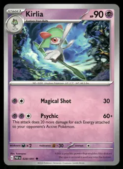 2024 Scarlet & Violet Series - Paldean Fates Kirlia Common #28 - Image 1