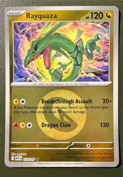 Pokemon TCG Rayquaza 153/217 Ascended Heroes ME2.5 Dragon Energy Reverse Holo NM - Image 1
