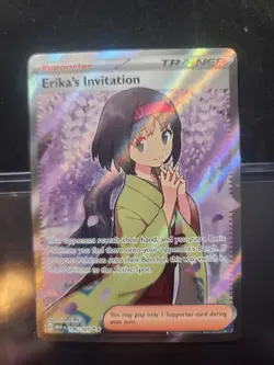 Pokemon TCG Erika's Invitation Holo Card 196/165 Scarlet & Violet 151 Series - Image 1