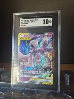 Pokemon Mewtwo & Mew GX Double Rare Holo Sm11 Miracle Twin 029/094 SGC 10 2019 - Image 1