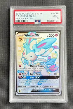 2019 Pokemon Sylveon GX Hidden Fates SV76 PSA 9 - Image 1