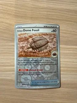 Antique Dome Fossil 152/165 151 Pokemon Reverse Holo NM - Image 1
