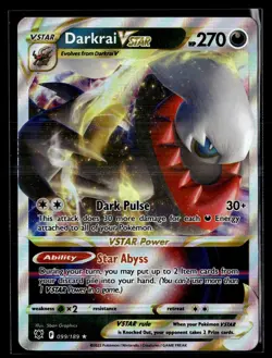 Darkrai VSTAR 099/189 Holo VSTAR Rare Astral Radiance Pokemon NM b1 - Image 1