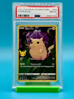 PSA 8 - 2021 Pokemon Celebrations FA/ Pikachu #5 - Image 1