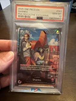 SHANKS #001 PSA 10 • 2025 ONE PIECE PROMOS PSA MAGAZINE EXCLUSIVE - Image 1