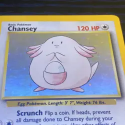 Pokemon TCG Chansey Holo Rare Card Base Set 3/102 1999 120 HP Basic - Image 2