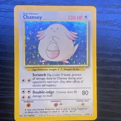 Pokemon TCG Chansey Holo Rare Card Base Set 3/102 1999 120 HP Basic - Image 3