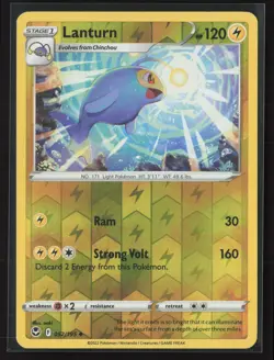 Lanturn Uncommon SWSH12: Silver Tempest 052/195 NM Pokemon Card Reverse Holo - Image 1