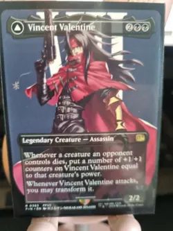Vincent Valentine BORDERLESS Final Fantasy Magic MTG - Image 1