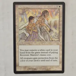 MTG Reverent Mantra Mercadian Masques Uncommon White Regular English 1999 #44 - Image 1