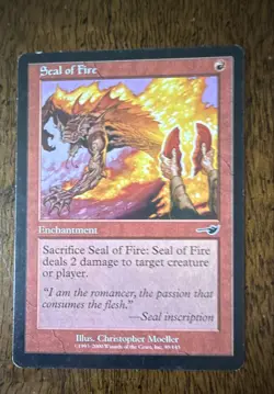 Seal of Fire Nemesis Regular Magic, The Gathering MTG M/HP Enchantment - Image 1