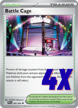 Pokemon Playset x4 - Battle Cage 085/094 - Phantasmal Flames Regular NM - Image 1