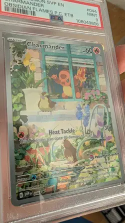 Pokemon TCG Charmander Obsidian Flames #044 SVP Pokemon Center Stamped PSA 9 - Image 4