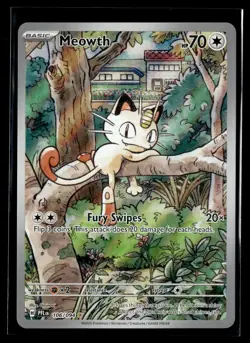 Meowth 106/094 Phantasmal Flames Illustration Rare Pokemon - Image 1