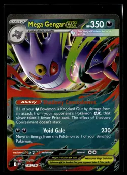 Mega Gengar ex 056/094 Phantasmal Flames Double Rare Pokemon - Image 1