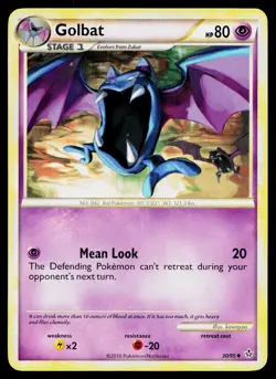 Golbat 30/95 Uncommon HGSS Unleashed Pokemon Lightly Played - Image 1