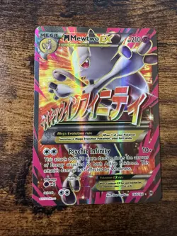 Pokemon TCG M Mewtwo EX Full Art Holo Ultra Rare 160/162 Bre - Image 1