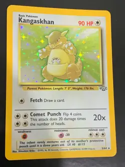 1999 Pokemon Kangaskhan Holo Jungle 5/64 TCG Vintage LP - Image 2