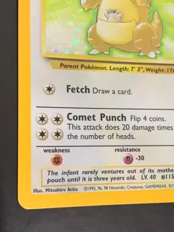 1999 Pokemon Kangaskhan Holo Jungle 5/64 TCG Vintage LP - Image 4