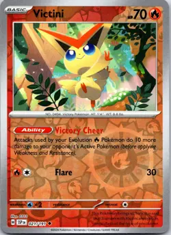 Victini 021/191 Uncommon Surging Sparks Pokemon Reverse Holo Near Mint - Image 1
