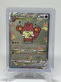 Pokemon Simisear VSTAR Ultra Rare Crown Zenith Gallery Holo 260 HP GG37/GG70 - Image 1