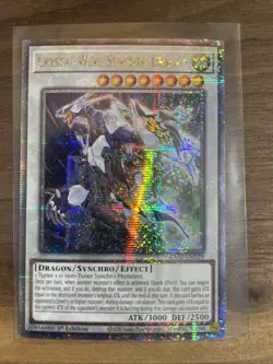 NM Yugioh Crystal Wing Synchro Dragon - RA02 EN029 - Quarter Century Secret Rare - Image 1