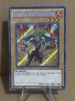 Yu GI Oh Elemental Hero Burstinatrix LCGX-EN003 1st Edition Secret Rare LP - Image 1