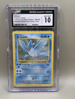 CGC 10 GEM MINT Articuno 009/034 HOLO RARE Classic Pokemon Card 2023 - Image 1