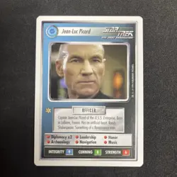Star Trek CCG 1E WB94 Alpha JEAN-LUC PICARD Rare Card NEVER PLAYED - Image 1