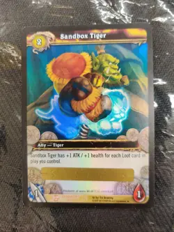 Sandbox Tiger Loot Card Gladiators Wow World Of Warcraft 1/3 Unscratched TCG Ccg - Image 1