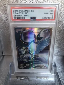 Pokemon Generations Articuno 25/83 Full Art Ultra Rare Holo Foil PSA 8 NM - Image 2