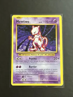 Pokemon Mewtwo TCG Evolutions Card 51/108 Rare Non Holo MP - Image 1