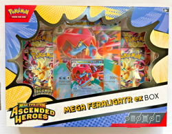 Pokemon TCG Ascended Heroes: Mega Feraligatr ex Box Sealed OVP English Card - Image 1