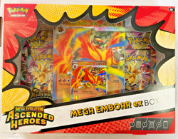 Pokemon TCG Ascended Heroes Mega Emboar ex Box Sealed OVP English Card - Image 1