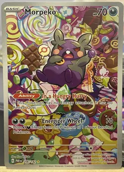 Pokemon TCG - Morpeko 206/182 SV04: Paradox Rift Full Art Illustration Rare NM/M - Image 1