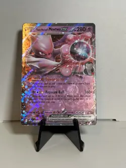 TEAM ROCKET'S MEWTWO EX 081/182 DOUBLE RARE DESTINED RIVALS POKEMON NM/M - Image 1