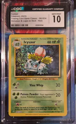 Ivysaur 002/034 Trading Card Game Classic Holo CGC Gem Mint 10 Pokemon 2023 - Image 1