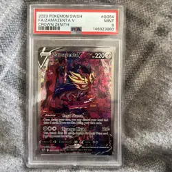 Zamazenta v Crown Zenith Ultra Rare Holo Pokemon 2023 PSA 9 - Image 1