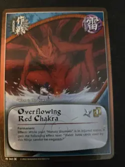 Naruto Collectible Card Game Mission Lightning Overflowing Red Chakra #363 - Image 1