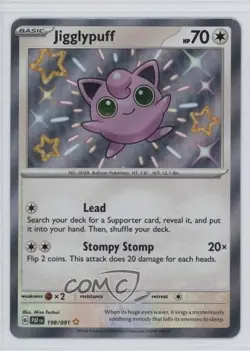 Shiny Rare - Jigglypuff Pokemon Scarlet & Violet Paldean Fates PAF #198 - Image 1