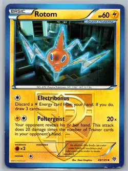 Rotom 49/135 UC Plasma Storm LP Pokemon - Image 1
