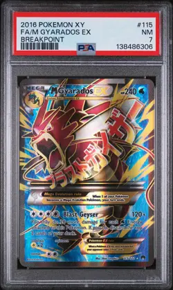 2016 Pokemon Xy Breakpoint M Gyarados EX Foil Full Art Fa Breakpoint PSA 7 #115 - Image 1