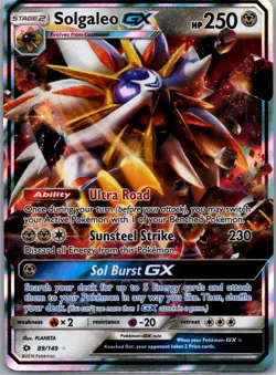 Solgaleo GX 89/149 Holo Ultra Rare SM Base Set Pokemon Holo Near Mint - Image 1