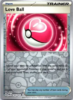 Love Ball 156/167 Uncommon Twilight Masquerade Pokemon Reverse Holo NM - Image 1