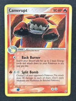 Pokemon TCG Camerupt EX Deoxys 4/107 Regular Rare Non Holo Exclusive MP - Image 1