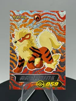 Arcanine Holo Foil 2024 Blue Pokedex Sticker Vol3 Flash Edition #S5 Peru - Image 1