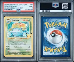 2021 Pokemon Celebrations Classic Collection #15 Venusaur-Holo PSA 9 - Image 3