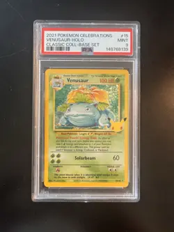 2021 Pokemon Celebrations Classic Collection #15 Venusaur-Holo PSA 9 - Image 4