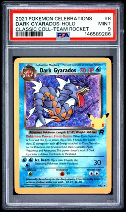 Dark Gyarados Holo 8 Celebrations Classic Collection Pokemon PSA 9 - Image 1